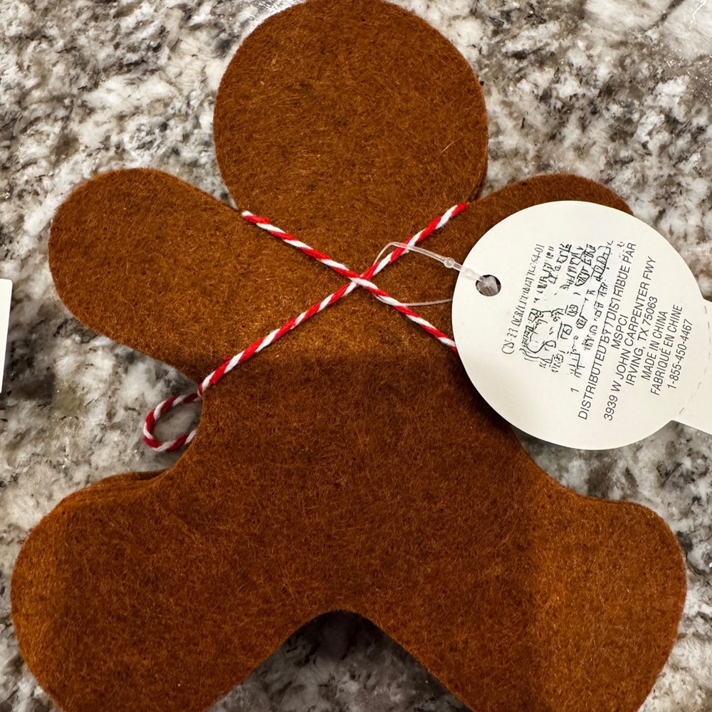 60 Gingerbread Felt Shapes 6” x 5”